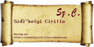 Székelyi Cirilla névjegykártya